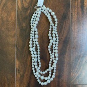 White House Black Market Glass Pearl Necklace NEW